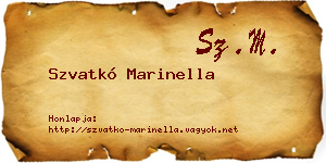 Szvatkó Marinella névjegykártya
